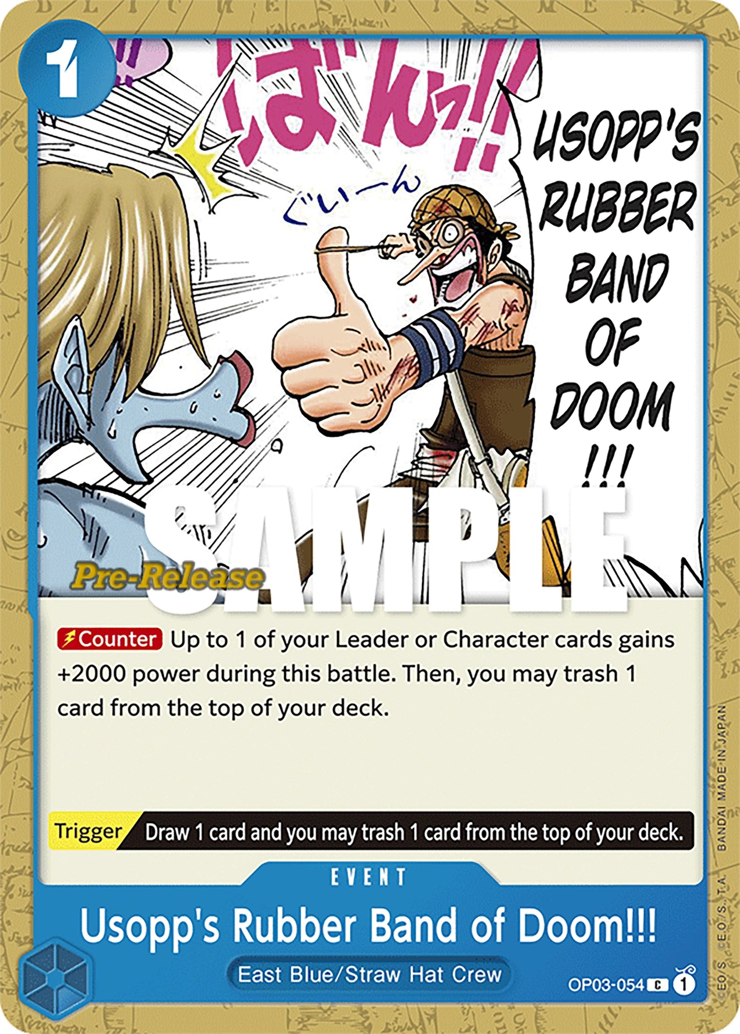 Image for Usopp's Rubber Band of Doom!!! (OP03-054) (Pillars of Strength Pre-Release Cards) - One Piece Card Game