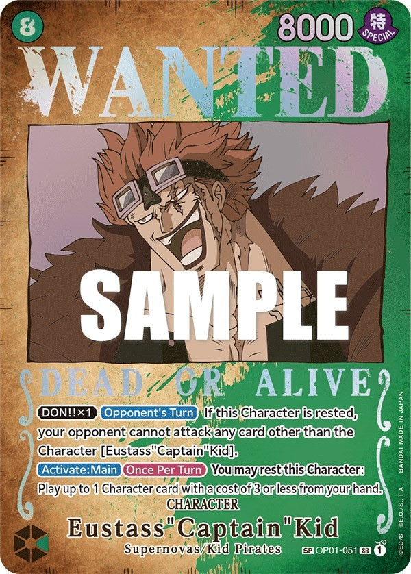 Image for Eustass"Captain"Kid (Wanted Poster) (OP01-051) (Pillars of Strength) - One Piece Card Game
