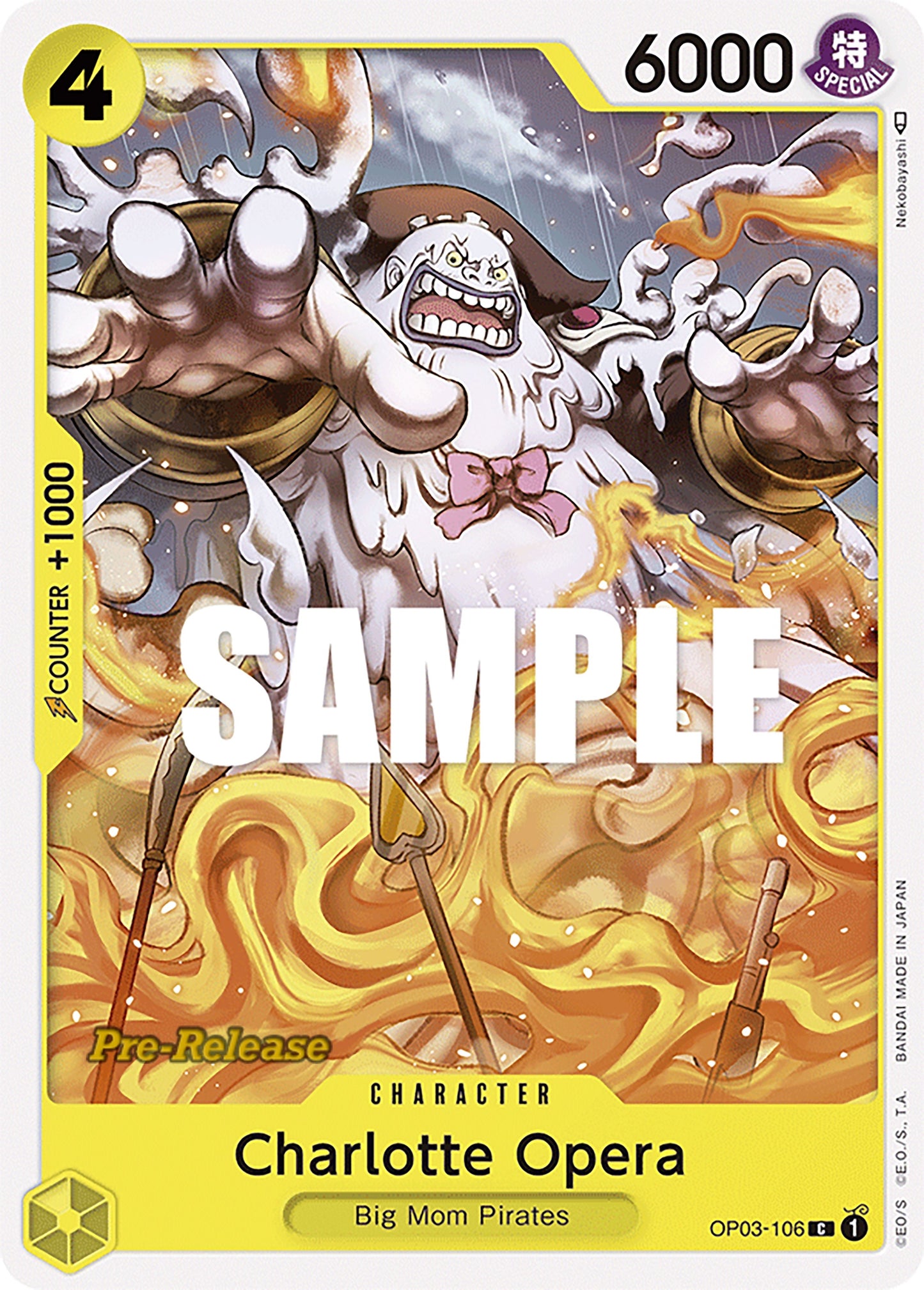Image for Charlotte Opera (OP03-106) (Pillars of Strength Pre-Release Cards) - One Piece Card Game