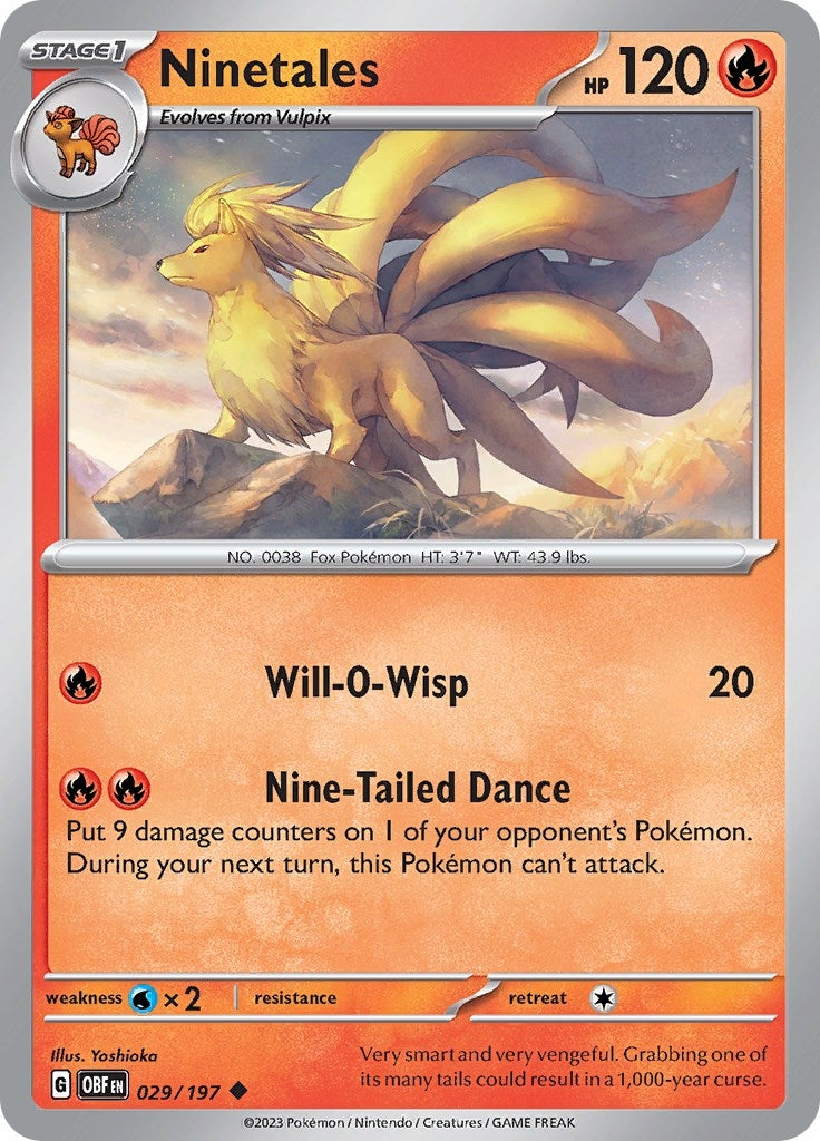 Image for Ninetales (029/197) (SV03: Obsidian Flames) - Pokemon