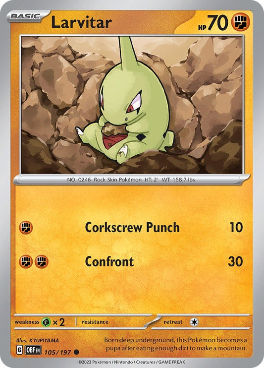 Image for Larvitar (105/197) (SV03: Obsidian Flames) - Pokemon