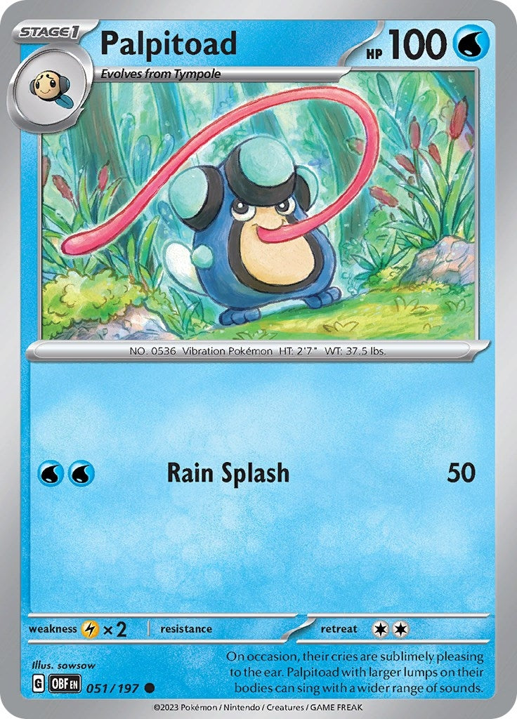Image for Palpitoad (051/197) (SV03: Obsidian Flames) - Pokemon