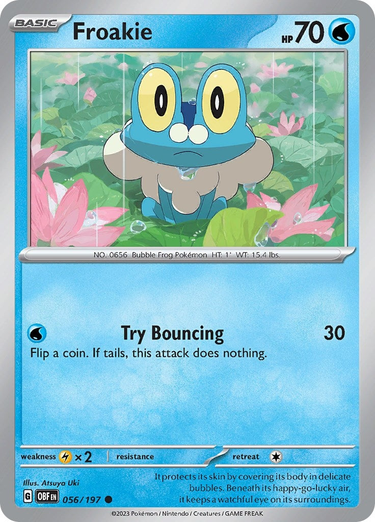 Image for Froakie (056/197) (SV03: Obsidian Flames) - Pokemon