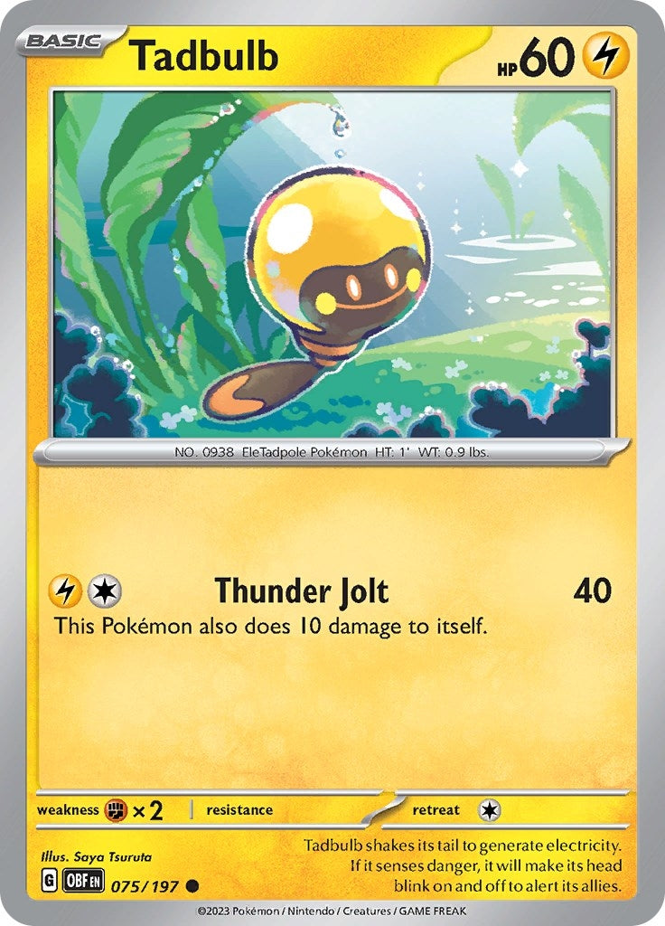 Image for Tadbulb 075/197 (075/197) (SV03: Obsidian Flames) - Pokemon