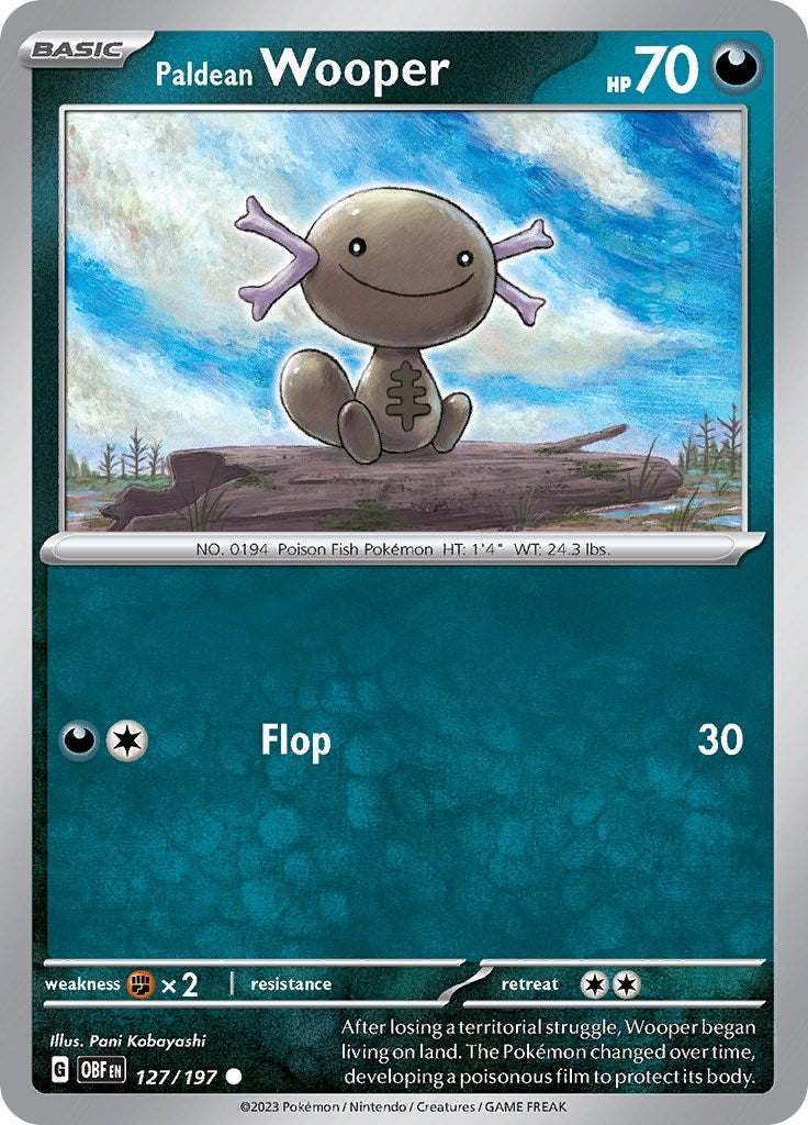 Image for Paldean Wooper (127/197) (SV03: Obsidian Flames) - Pokemon