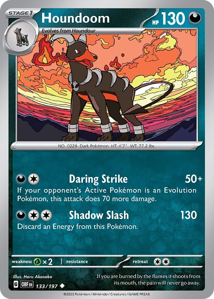 Image for Houndoom (133/197) (SV03: Obsidian Flames) - Pokemon