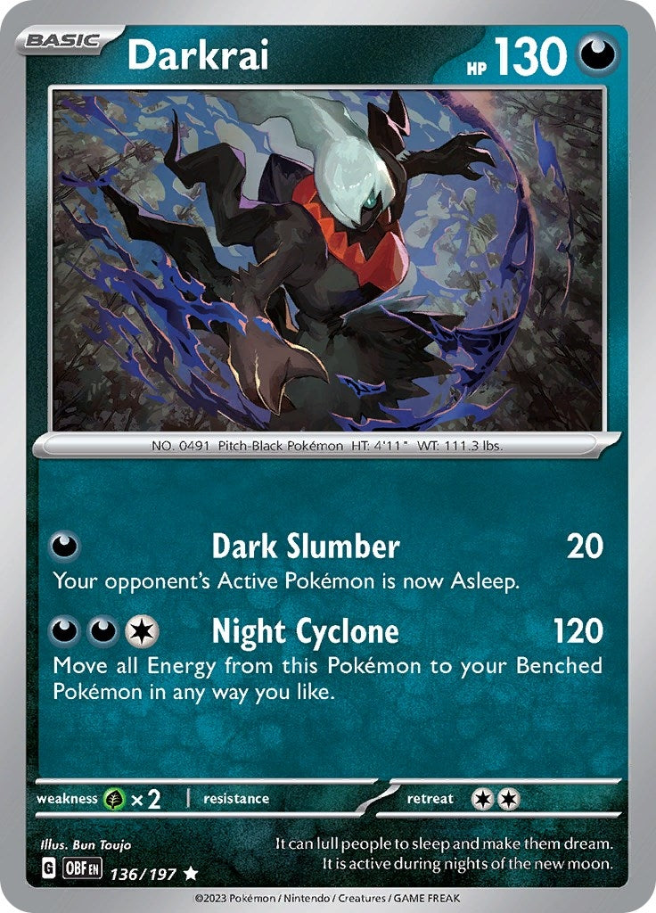 Image for Darkrai (136/197) (SV03: Obsidian Flames) - Pokemon