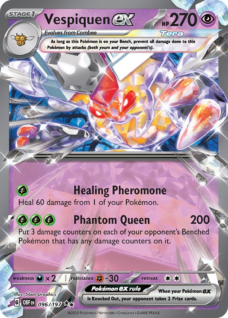 Image for Vespiquen ex (096/197) (SV03: Obsidian Flames) - Pokemon