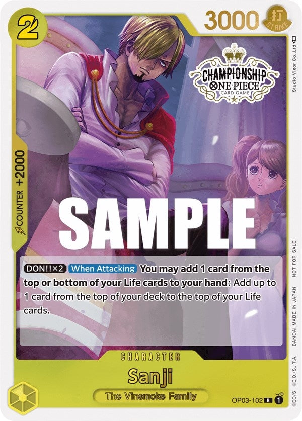 Image for Sanji (Store Championship Participation Pack Vol. 2) (OP03-102) (One Piece Promotion Cards) - One Piece Card Game