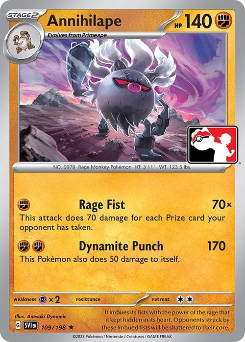 Image for Annihilape (109/198) (Prize Pack Series Cards) - Pokemon
