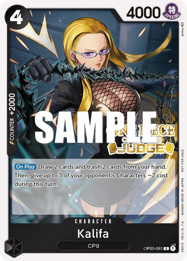 Image for Kalifa (Judge Pack Vol. 2) (OP03-081) (One Piece Promotion Cards) - One Piece Card Game