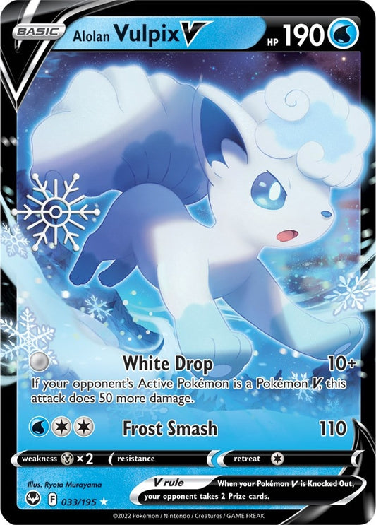 Image for Alolan Vulpix V - 033/195 (Holiday Calendar) (033/195) (Miscellaneous Cards & Products) - Pokemon