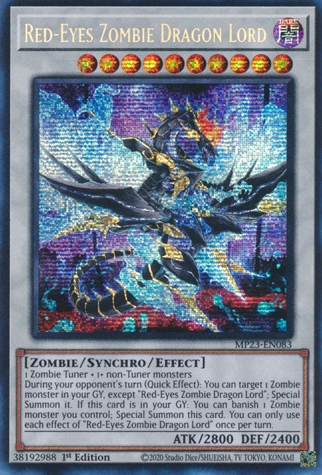 Image for Red-Eyes Zombie Dragon Lord (MP23-EN083) (25th Anniversary Tin: Dueling Heroes Mega Pack) (MP23) - YuGiOh