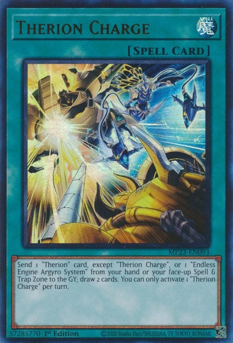 Image for Therion Charge (MP23-EN093) (25th Anniversary Tin: Dueling Heroes Mega Pack) (MP23) - YuGiOh
