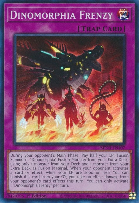 Image for Dinomorphia Frenzy (MP23-EN107) (25th Anniversary Tin: Dueling Heroes Mega Pack) (MP23) - YuGiOh