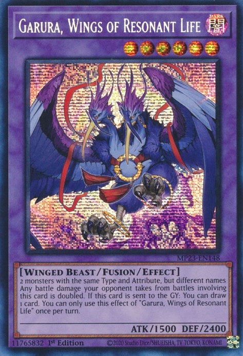 Image for Garura, Wings of Resonant Life (MP23-EN148) (25th Anniversary Tin: Dueling Heroes Mega Pack) (MP23) - YuGiOh