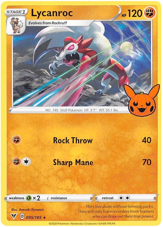 Image for Lycanroc (095/185) (Trick or Trade BOOster Bundle 2023) - Pokemon