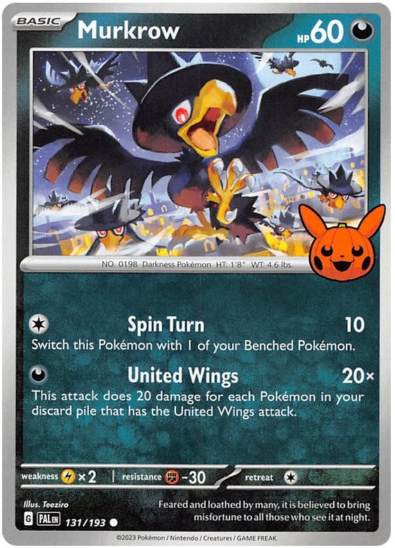 Image for Murkrow (131/193) (Trick or Trade BOOster Bundle 2023) - Pokemon