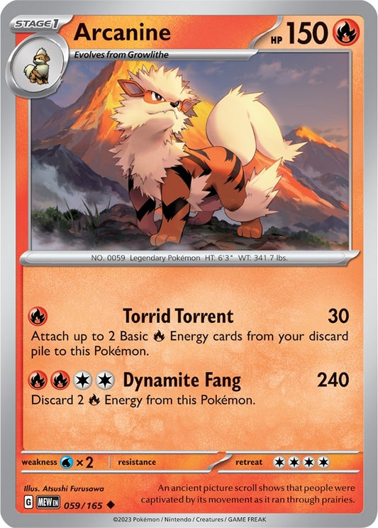Image for Arcanine (059/165) (SV: Scarlet & Violet 151) - Pokemon