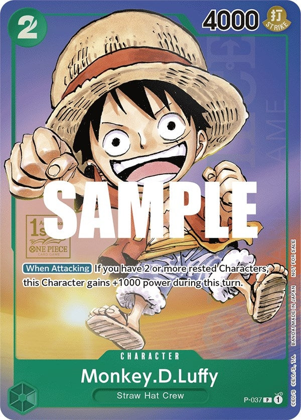Image for Monkey.D.Luffy (037) (1st Anniversary Tournament) (P-037) (One Piece Promotion Cards) - One Piece Card Game