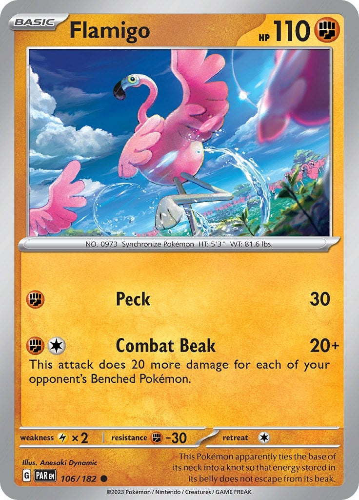 Image for Flamigo (106/182) (SV04: Paradox Rift) - Pokemon