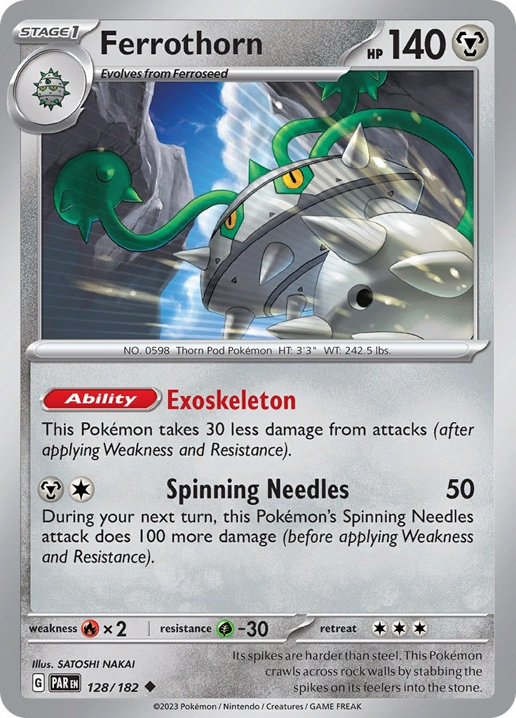 Image for Ferrothorn (128/182) (SV04: Paradox Rift) - Pokemon