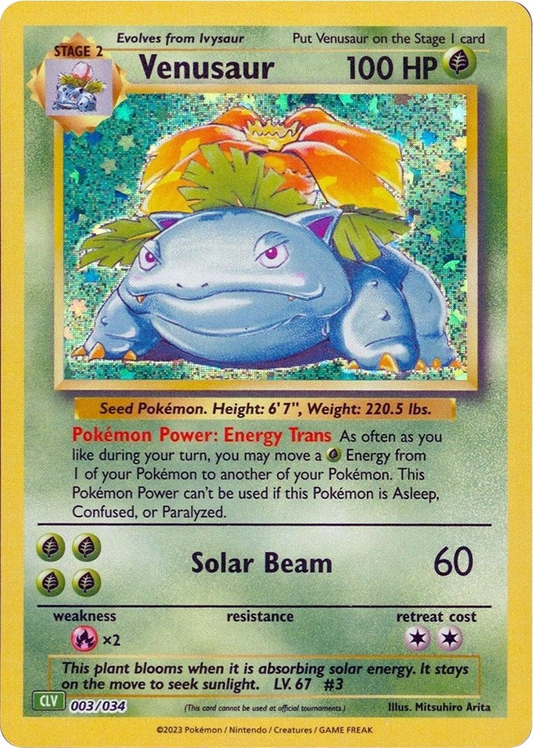 Image for Venusaur (003/034) (Trading Card Game Classic) - Pokemon