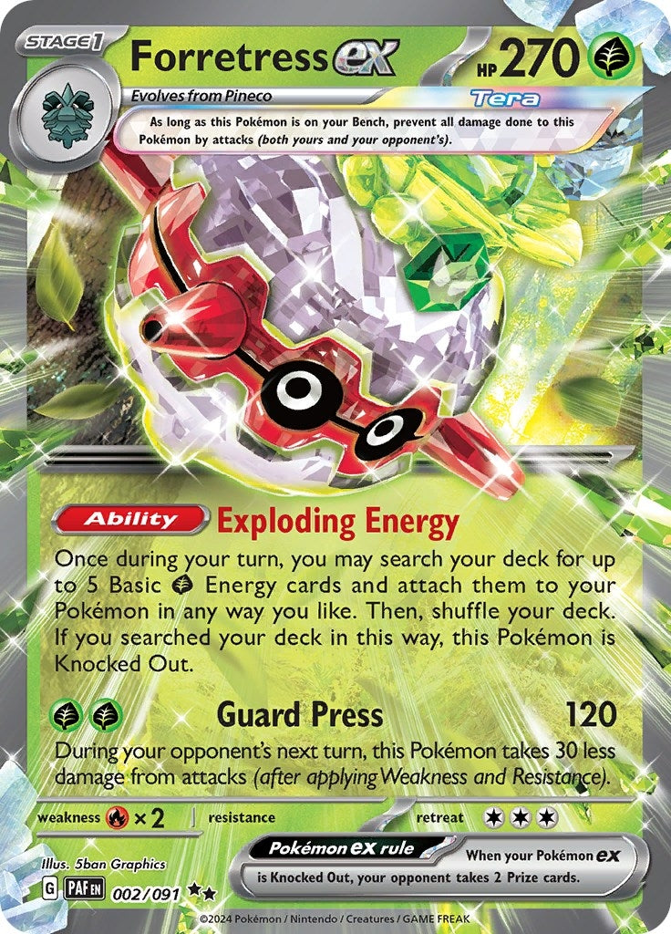 Image for Forretress ex (002/091) (SV: Paldean Fates) - Pokemon