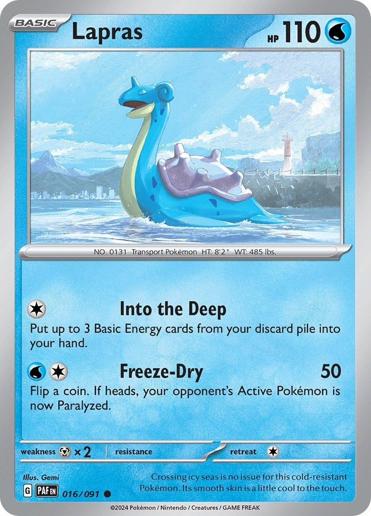 Image for Lapras (016/091) (SV: Paldean Fates) - Pokemon