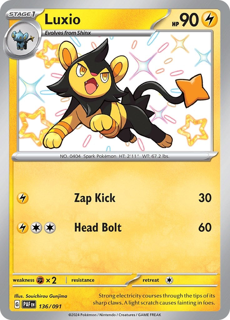 Image for Luxio (136/091) (SV: Paldean Fates) - Pokemon