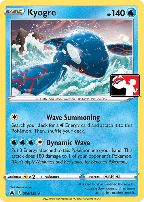 Image for Kyogre (036/159) (Prize Pack Series Cards) - Pokemon