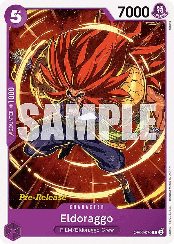 Image for Eldoraggo (OP06-070) (Wings of the Captain Pre-Release Cards) - One Piece Card Game