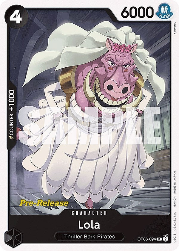 Image for Lola (OP06-094) (Wings of the Captain Pre-Release Cards) - One Piece Card Game