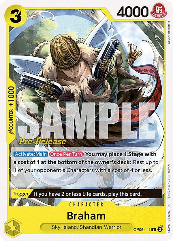 Image for Braham (OP06-111) (Wings of the Captain Pre-Release Cards) - One Piece Card Game