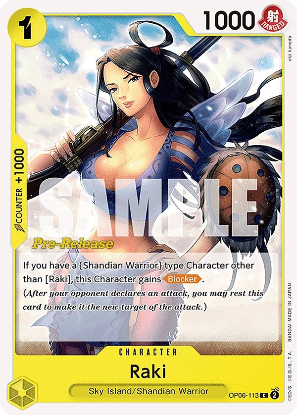 Image for Raki (OP06-113) (Wings of the Captain Pre-Release Cards) - One Piece Card Game