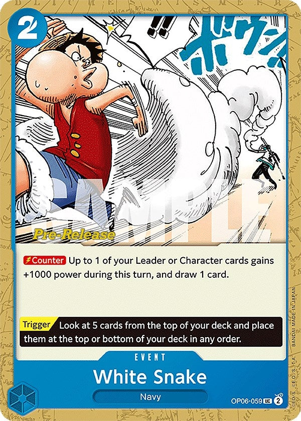 Image for White Snake (OP06-059) (Wings of the Captain Pre-Release Cards) - One Piece Card Game