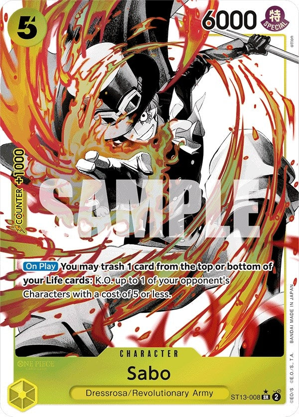 Image for Sabo (008) (Parallel) (ST13-008) (Ultra Deck: The Three Brothers) - One Piece Card Game