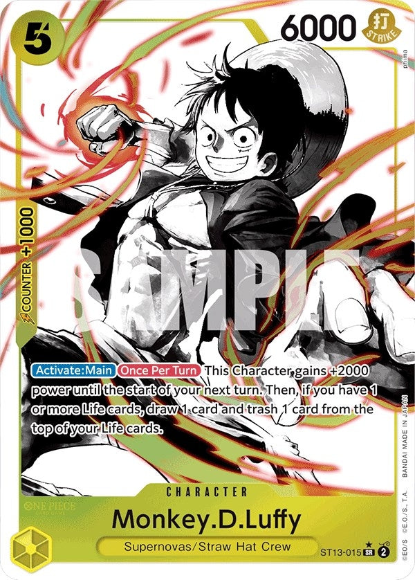 Image for Monkey.D.Luffy (015) (Parallel) (ST13-015) (Ultra Deck: The Three Brothers) - One Piece Card Game