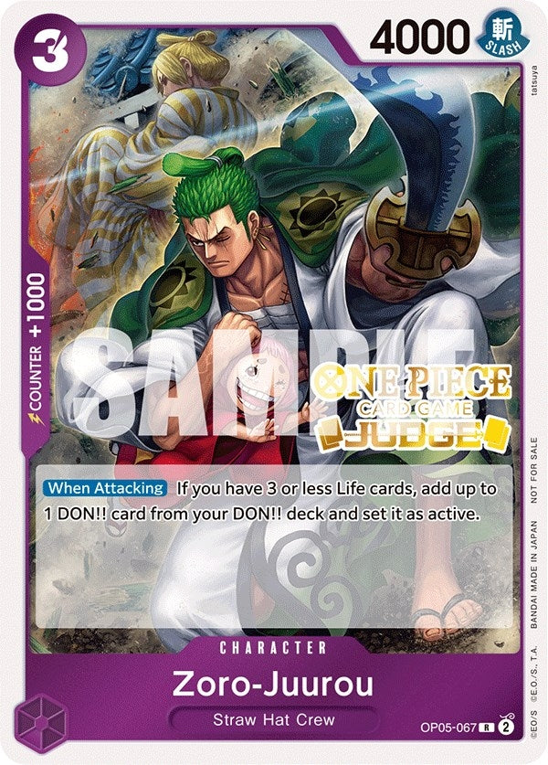 Image for Zoro-Juurou (Judge Pack Vol. 3) (OP05-067) (One Piece Promotion Cards) - One Piece Card Game