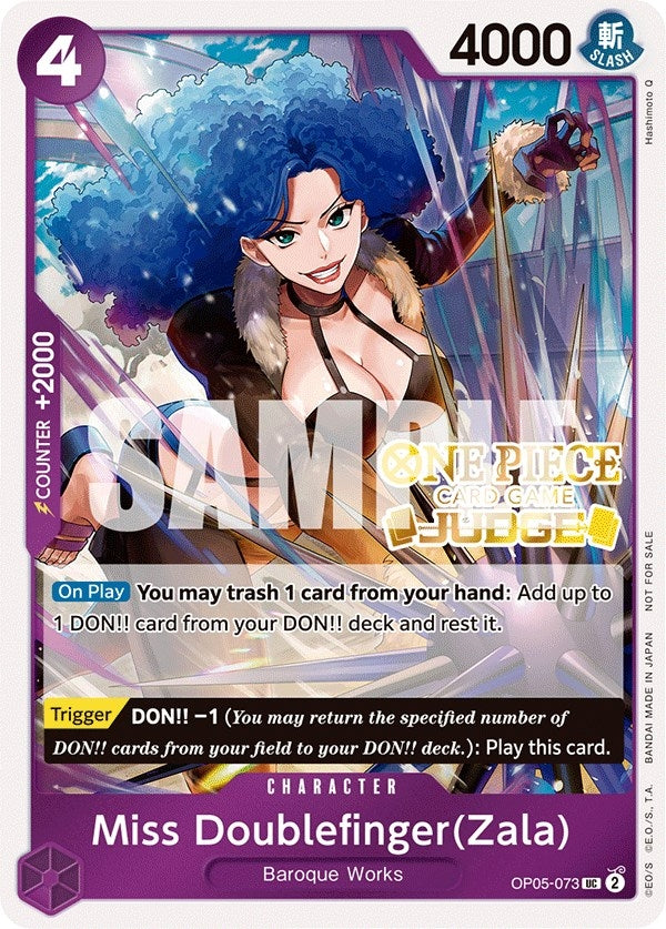 Image for Miss Doublefinger(Zala) (Judge Pack Vol. 3) (OP05-073) (One Piece Promotion Cards) - One Piece Card Game