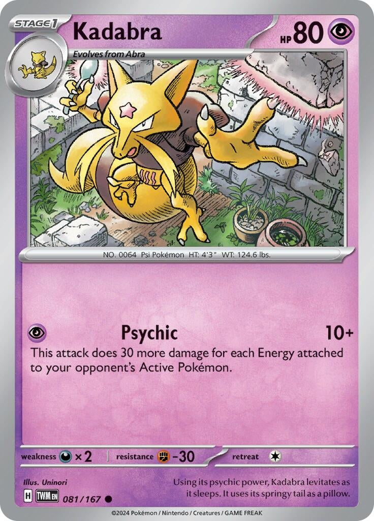 Image for Kadabra (081/167) (SV06: Twilight Masquerade) - Pokemon
