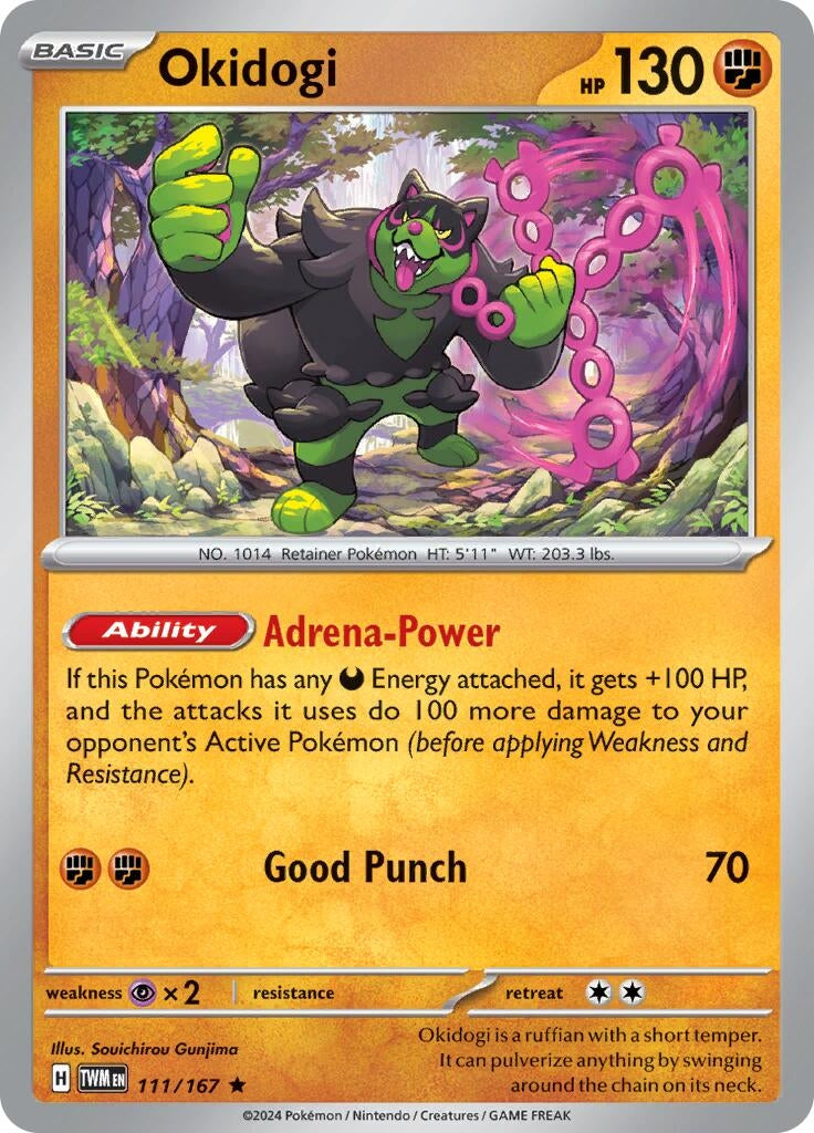 Image for Okidogi (111/167) (SV06: Twilight Masquerade) - Pokemon