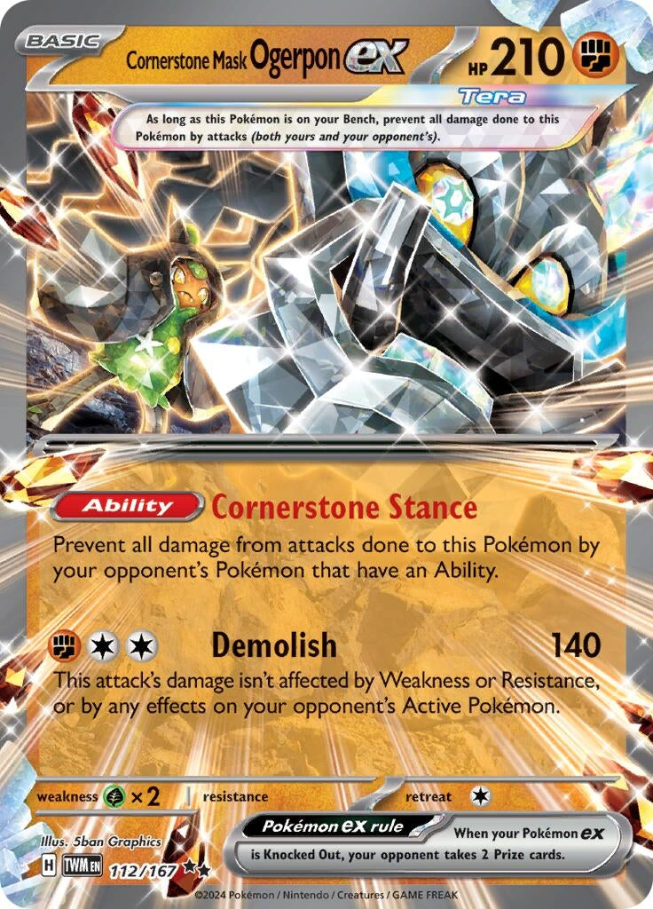 Image for Cornerstone Mask Ogerpon ex (112/167) (SV06: Twilight Masquerade) - Pokemon