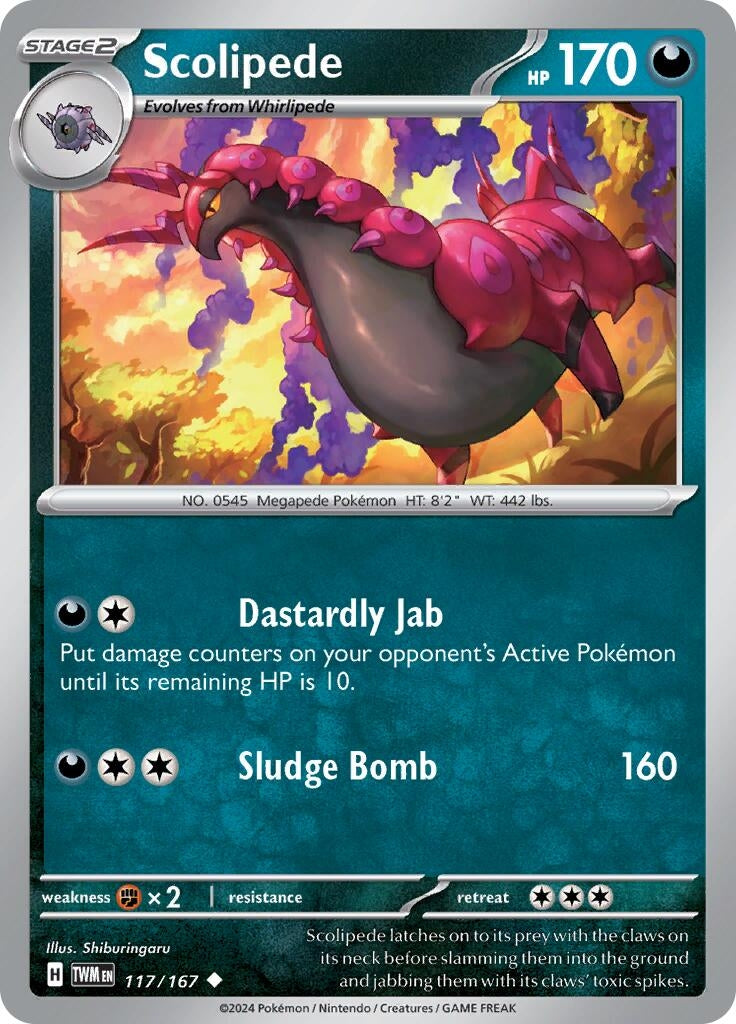 Image for Scolipede (117/167) (SV06: Twilight Masquerade) - Pokemon