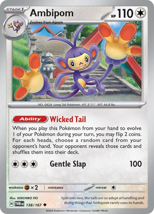 Image for Ambipom (138/167) (SV06: Twilight Masquerade) - Pokemon