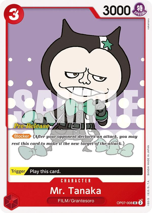 Image for Mr. Tanaka (OP07-008) (500 Years in the Future Pre-Release Cards) - One Piece Card Game