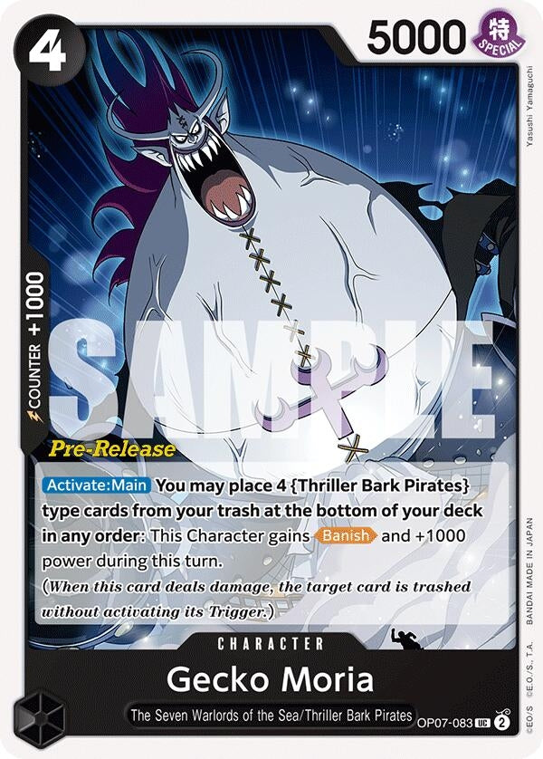 Image for Gecko Moria (083) (OP07-083) (500 Years in the Future Pre-Release Cards) - One Piece Card Game