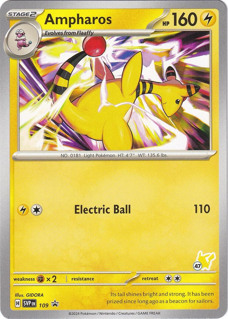 Image for Ampharos - Pikachu 47 (109) (Battle Academy 2024) - Pokemon
