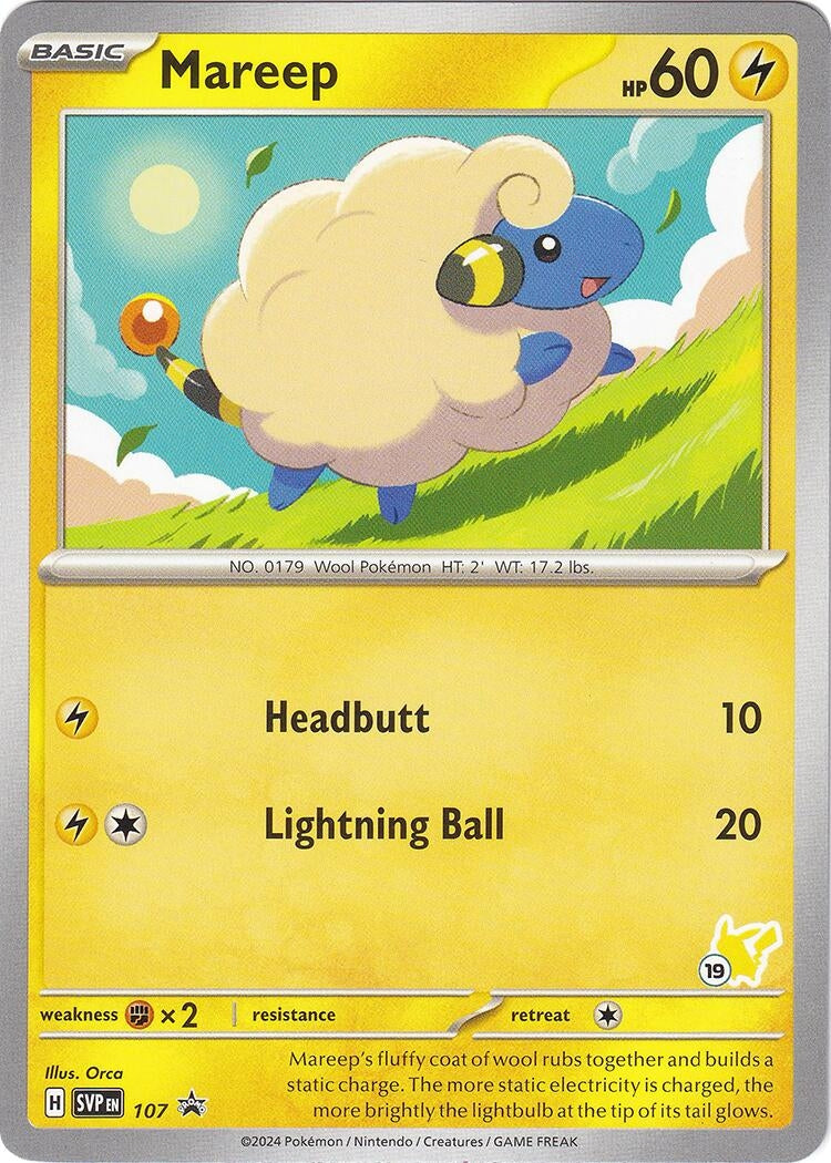 Image for Mareep - Pikachu 19 (107) (Battle Academy 2024) - Pokemon