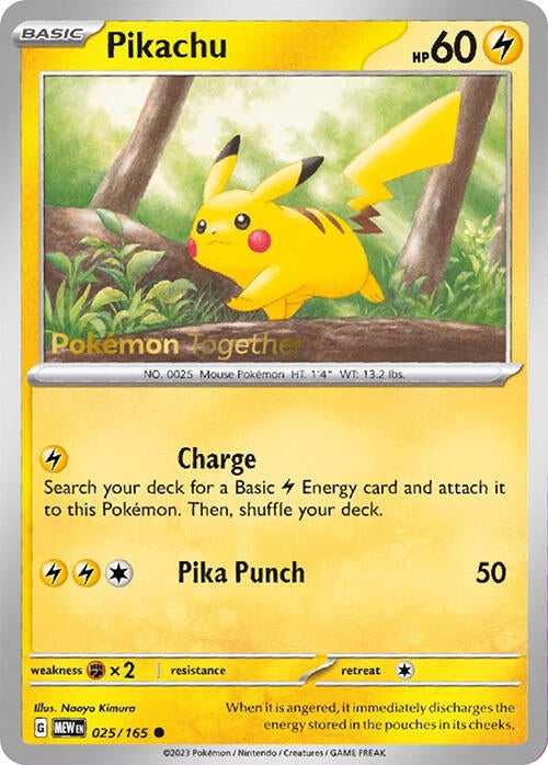 Image for Pikachu - 025/165 (Pokemon Together) (025/165) (Miscellaneous Cards & Products) - Pokemon